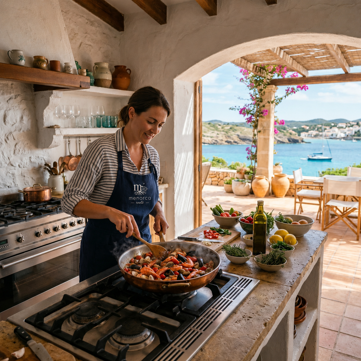 Chef y camarero en casa en Menorca